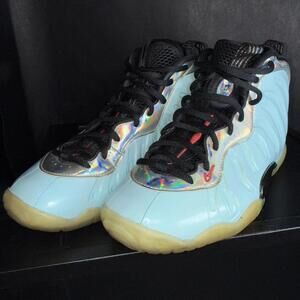 Nike Air Foamposite One blue multi coloured trainers. Size US 6.5